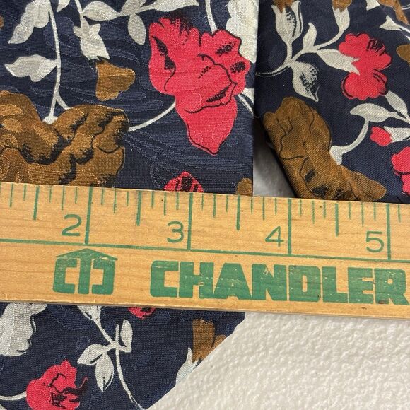 VTG Valentino Pietro Paris Rome Beverly Hills Floral Hand Fashioned  Silk Tie - Picture 9 of 10
